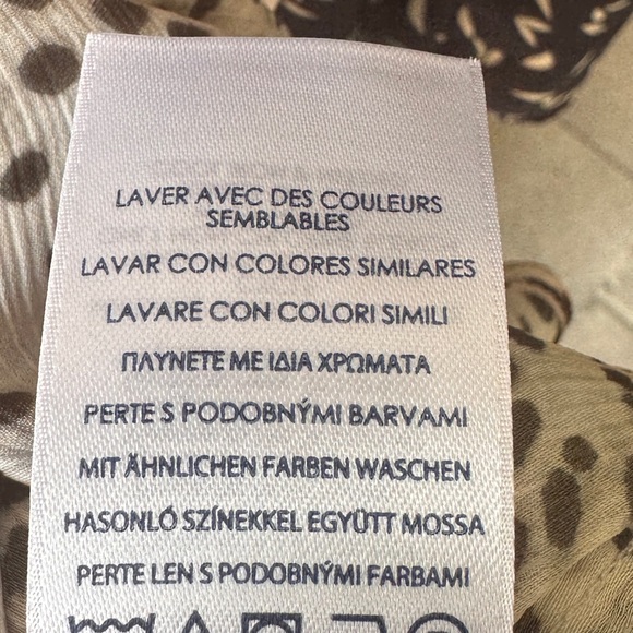 Chaps 1x sheer polyester blouse in olive and white. New with no tag. - Picture 5 of 5